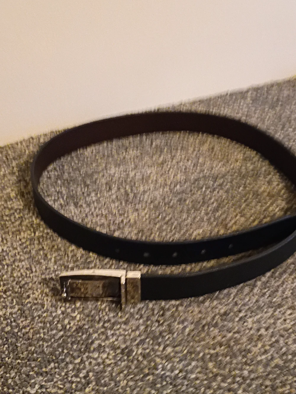 Pierre Cardin Reversible Black And Brown Leather Belt with Silver-Tone Buckle